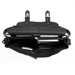 Front Pocket Leather Briefcase // Black