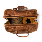 Leather Luggage Bag 20" // Distressed Brown