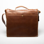 Coarse Leather Messenger Bag 2.0 // Distressed Brown