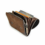Vintage Jacquard Wallet // Brown