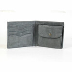 Classic Slim Fold Wallet + Coins Pocket // Gray