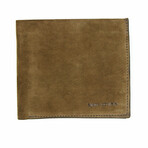 Classic Slim Fold Wallet + Coins Pocket // Brown