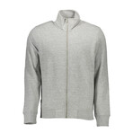 Charles Zip-Up Sweater // Gray (L)