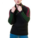 Aden Sweater // Black, Red, Green (S)