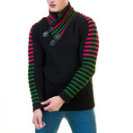 Aden Sweater // Black, Red, Green (2XL)