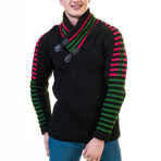 Aden Sweater // Black, Red, Green (L)