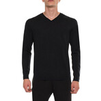 Jordan V-Neck Pullover Sweater // Black (M)