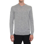 Jordan V-Neck Pullover Sweater // Gray Marl (XL)