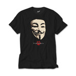V for Vendetta Short Sleeve Tee // Black (XL)