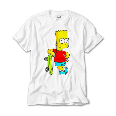 Bart Simpson Short Sleeve Tee // White (XS)