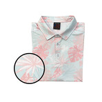 The US Open Polo // Light Blue + White + Pink (XL)