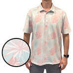 The US Open Polo // Light Blue + White + Pink (XL)