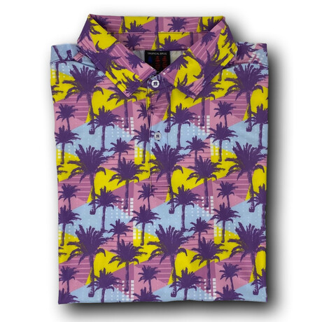 The Scarface Polo // Purple + Yellow + Blue (S)