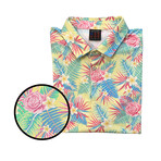 Sunny Days Polo // Yellow + Blue + Pink (L)