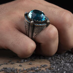 Blue Paraiba Stone Silver Ring V2 (11)