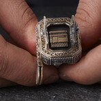 Micro Stones Kaaba Silver Ring (11)