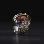 Zultanite Stone Sword Design Silver Ring (9)