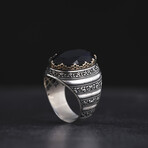 Navy Onyx Stone Silver Ring V2 (9)