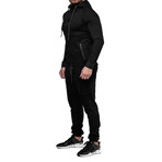 Men's Ribbed Track Suit // Black (XS)