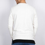 Men's Split Hem Sweatshirt // White  (L)