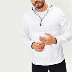 Balboa Half-Zip Pullover Raincoat // White (XL)