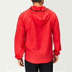 Balboa Half-Zip Pullover Raincoat // Red (L)