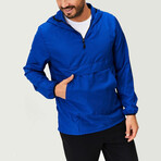 Balboa Half-Zip Pullover Raincoat // Sax Blue (L)