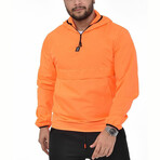 Kody Half-Zip Pullover Raincoat // Orange (S)