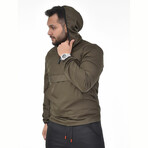Kody Half-Zip Pullover Raincoat // Olive (L)