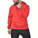 Kody Half-Zip Pullover Raincoat // Red (S)