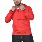 Kody Half-Zip Pullover Raincoat // Red (L)