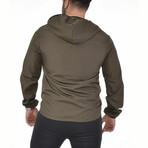 Kody Half-Zip Pullover Raincoat // Olive (XL)