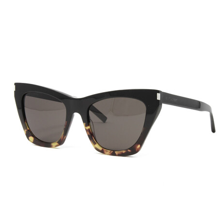 Saint Laurent // Women's SL214 Kate Sunglasses // Havana Black + Smoke