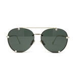 Valentino // Unisex VA2045 Aviator Sunglasses // Pale Gold + Black