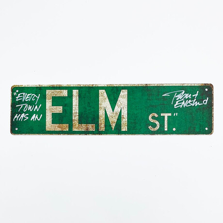 Robert Englund Autographed "Elm Street" Sign