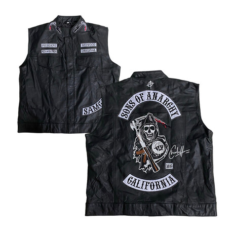 Charlie Hunnam Autographed "Sons of Anarchy" Biker Cut