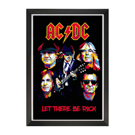 AC/DC // Let There Be Rock Framed Pop Art Print