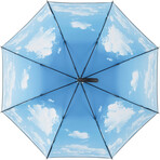 Long Automatic UV Protection + Windproof Umbrella // 41"Ø // Black + Clouds Interior Design