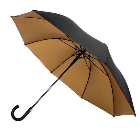 Luxury Automatic Wind Resistant Golf Umbrella // 41"Ø // Black + Gold