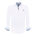 Galway Long Sleeve Button Up // White (M)