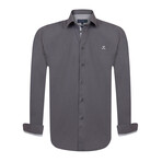 Chad Long Sleeve Button Up // Anthracite (M)