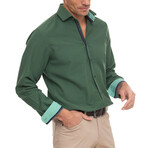 Adam Long Sleeve Button Up // Green (XL)