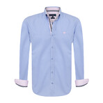 Caro Long Sleeve Button Up // Blue (XL)