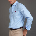 Aleix Long Sleeve Button Up // Baby Blue (S)