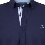 Patty Long Sleeve Button Up // Navy (M)