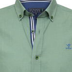 Patty Long Sleeve Button Up // Green (L)