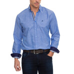Oxen Long Sleeve Button Up // Blue (XL)