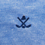 Oxen Long Sleeve Button Up // Blue (2XL)
