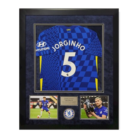 Jorginho // Chelsea // Autographed Jersey + Framed