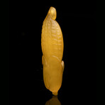 Carved Butterscotch Amber Ear of Corn Pendant // 8.48 Grams